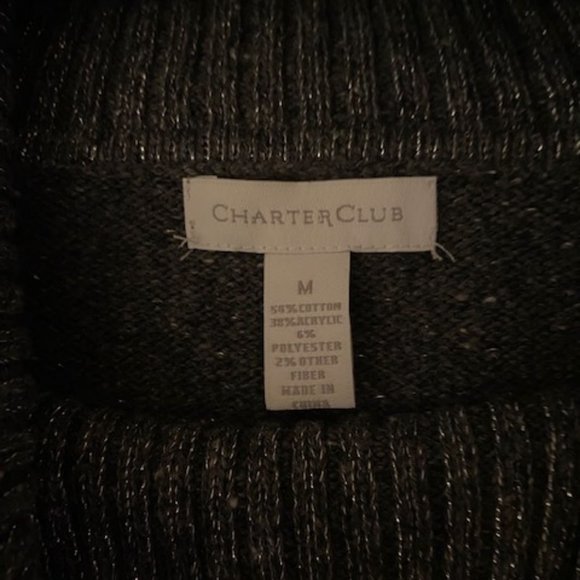 Charter Club gray sparkle sweater - Picture 4 of 6